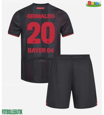 Bayer Leverkusen Alejandro Grimaldo #20 Hemmaställ Barn 2025-26 Kortärmad (+ Korta byxor)